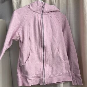 Lululemon scuba full zip hoodie heathered vitapink